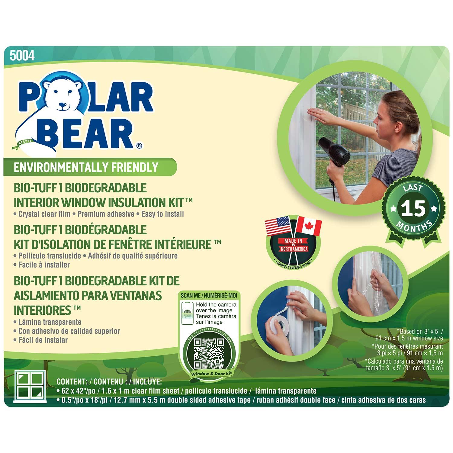 Biodegradable 1 Window Film Kit 62"x 42"
