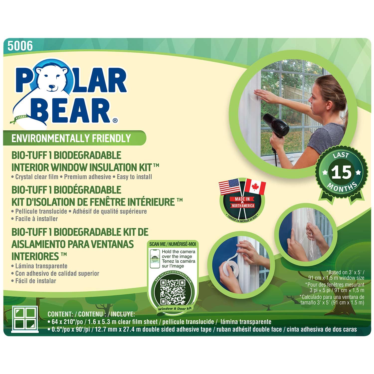 Biodegradable 5 Window Film Kit 64"x 210"