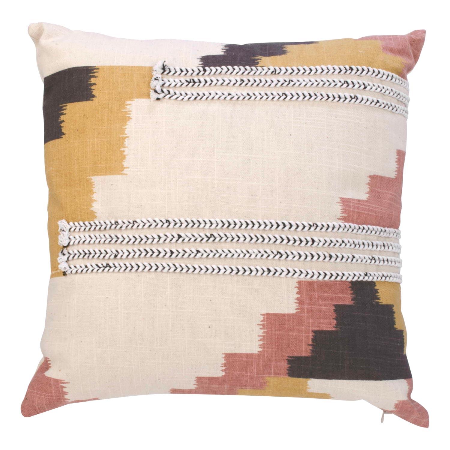 17" x 17" Multi Cushion With Braided Lines
