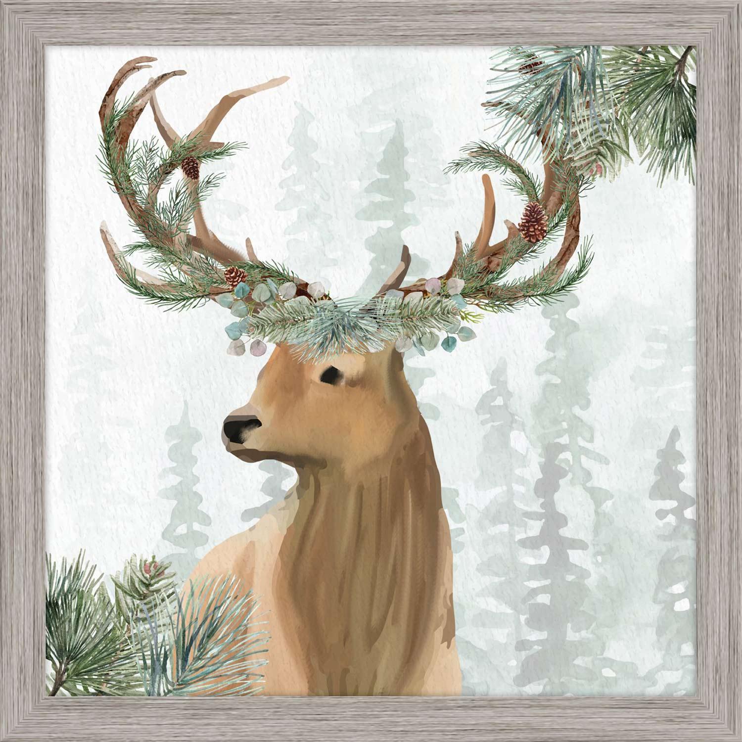 18" x 18" Christmas Framed Woodland Christmas