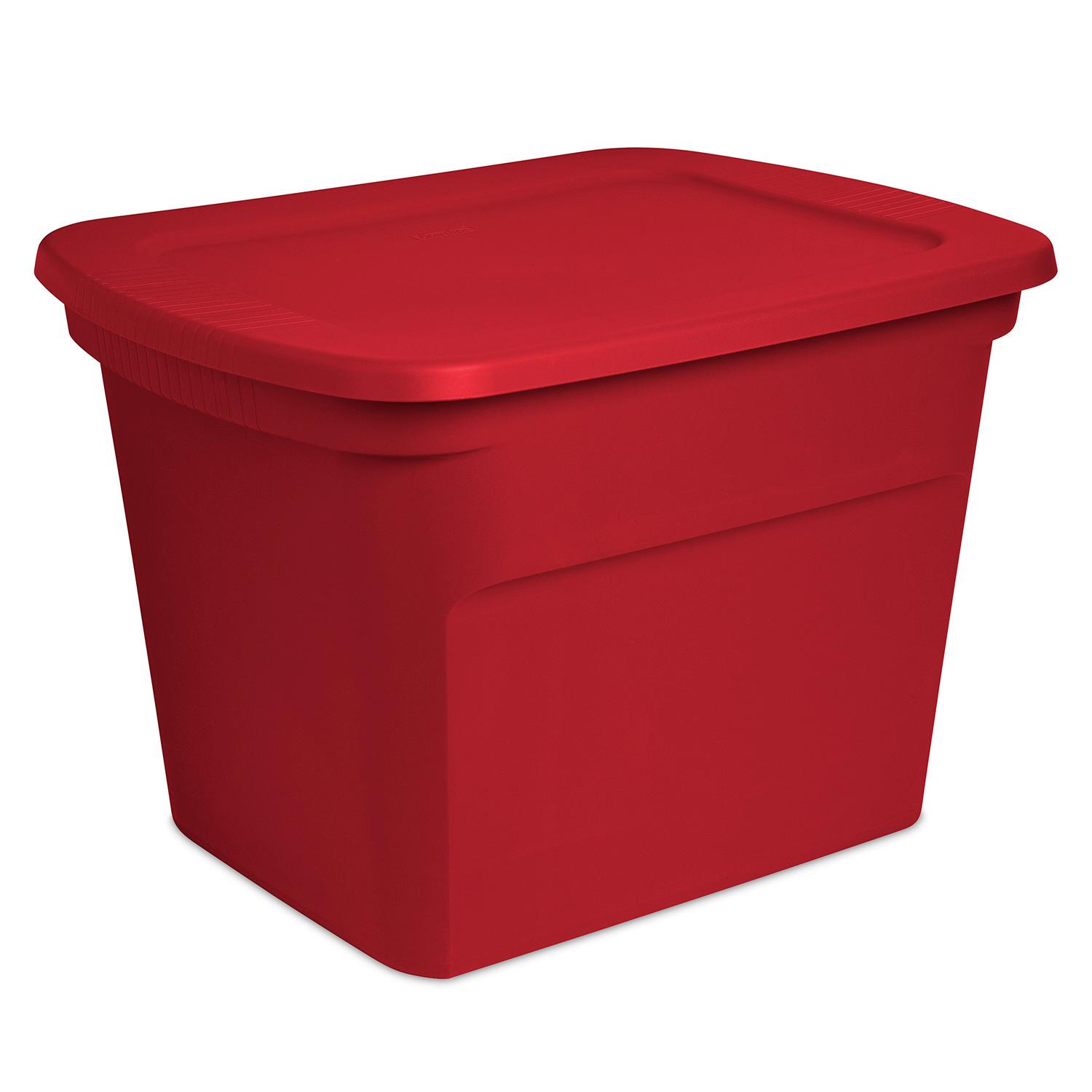 Sterillite 68L Tote-Red