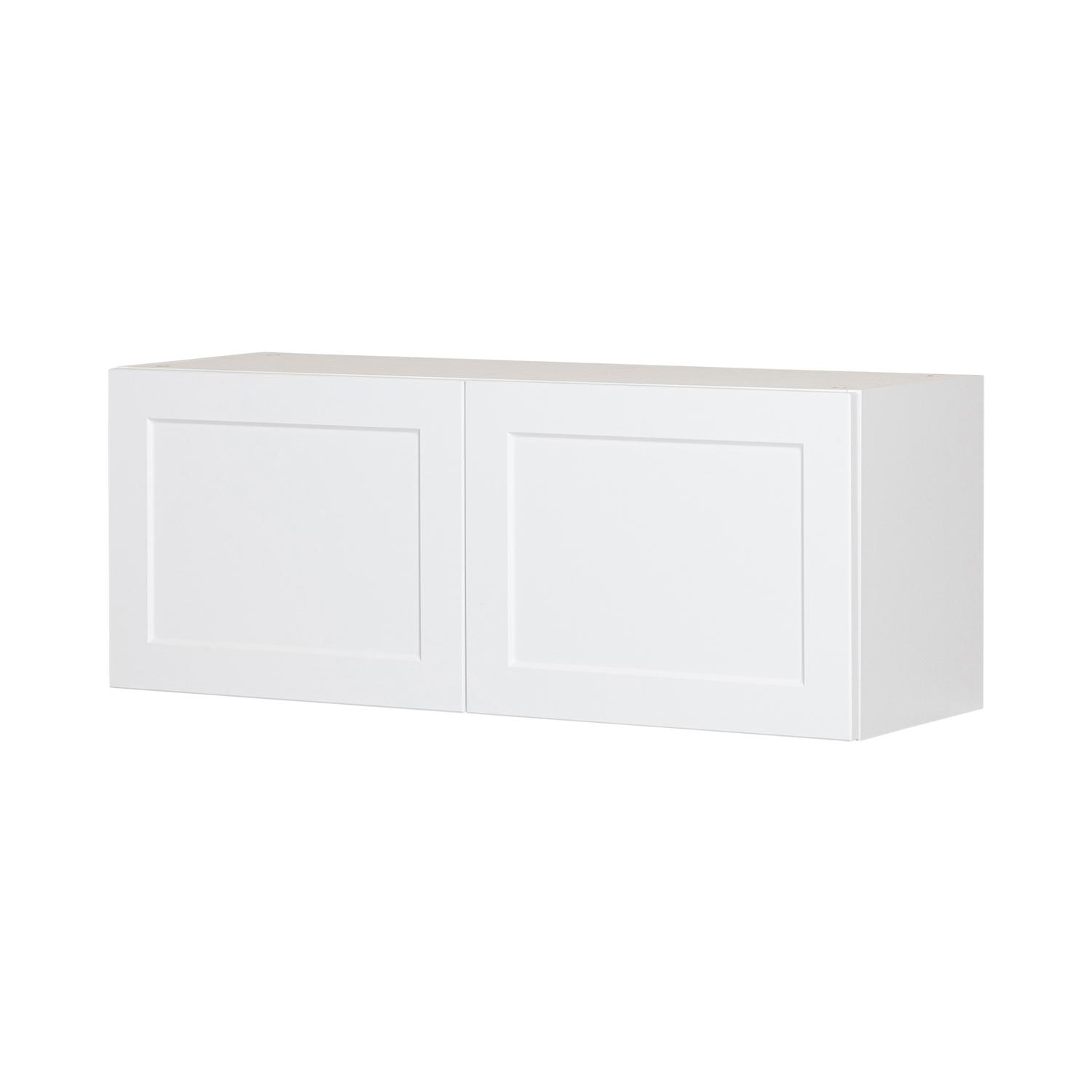 36"x 14" White Thermafoil Shaker Refrigerator Cabinet