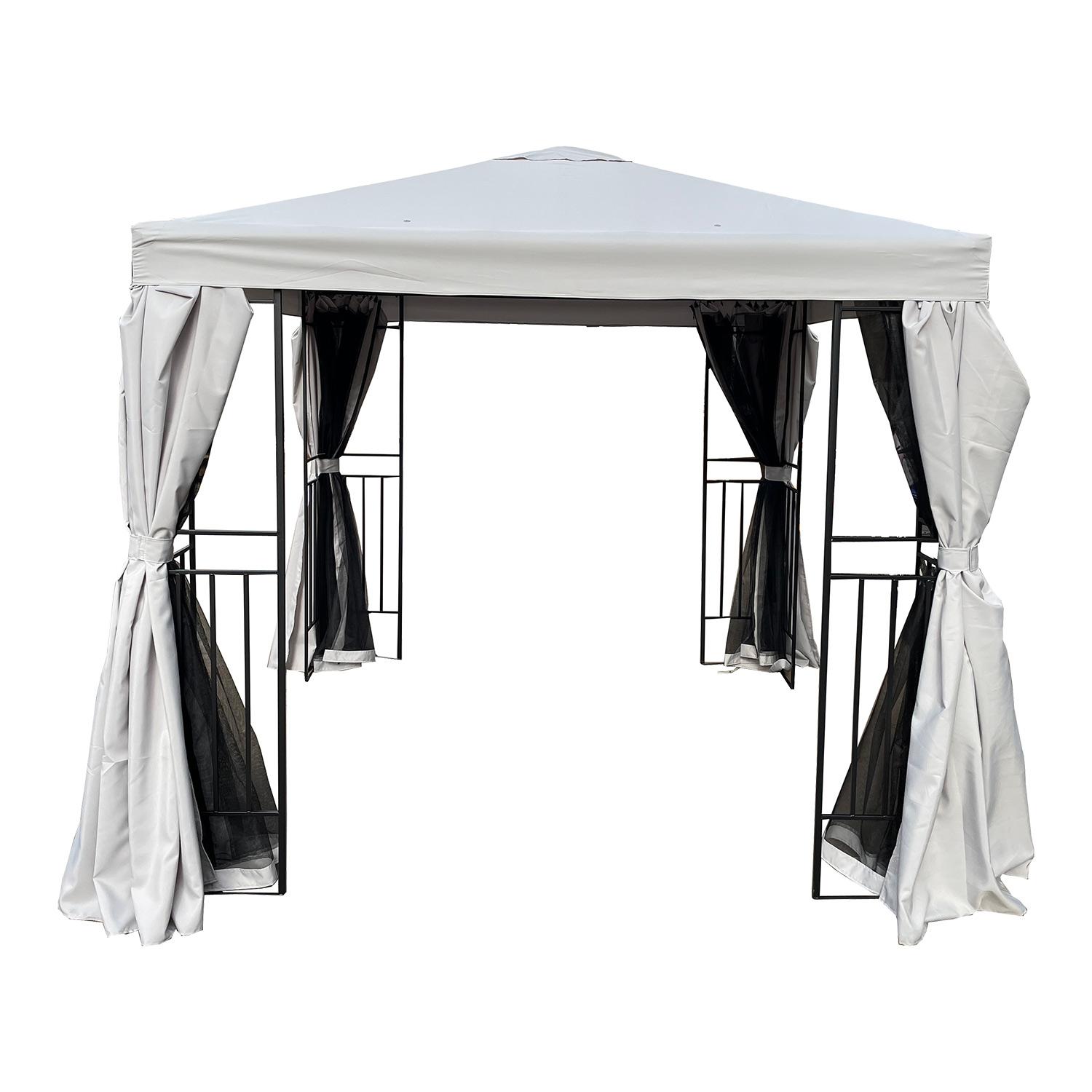Arch Gazebo 8' x 8' Light Gray