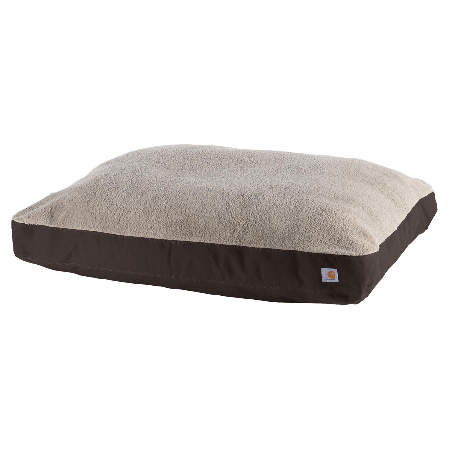 Carhartt Firm Duck Sherpa Top Dog Bed Dark Brown OS