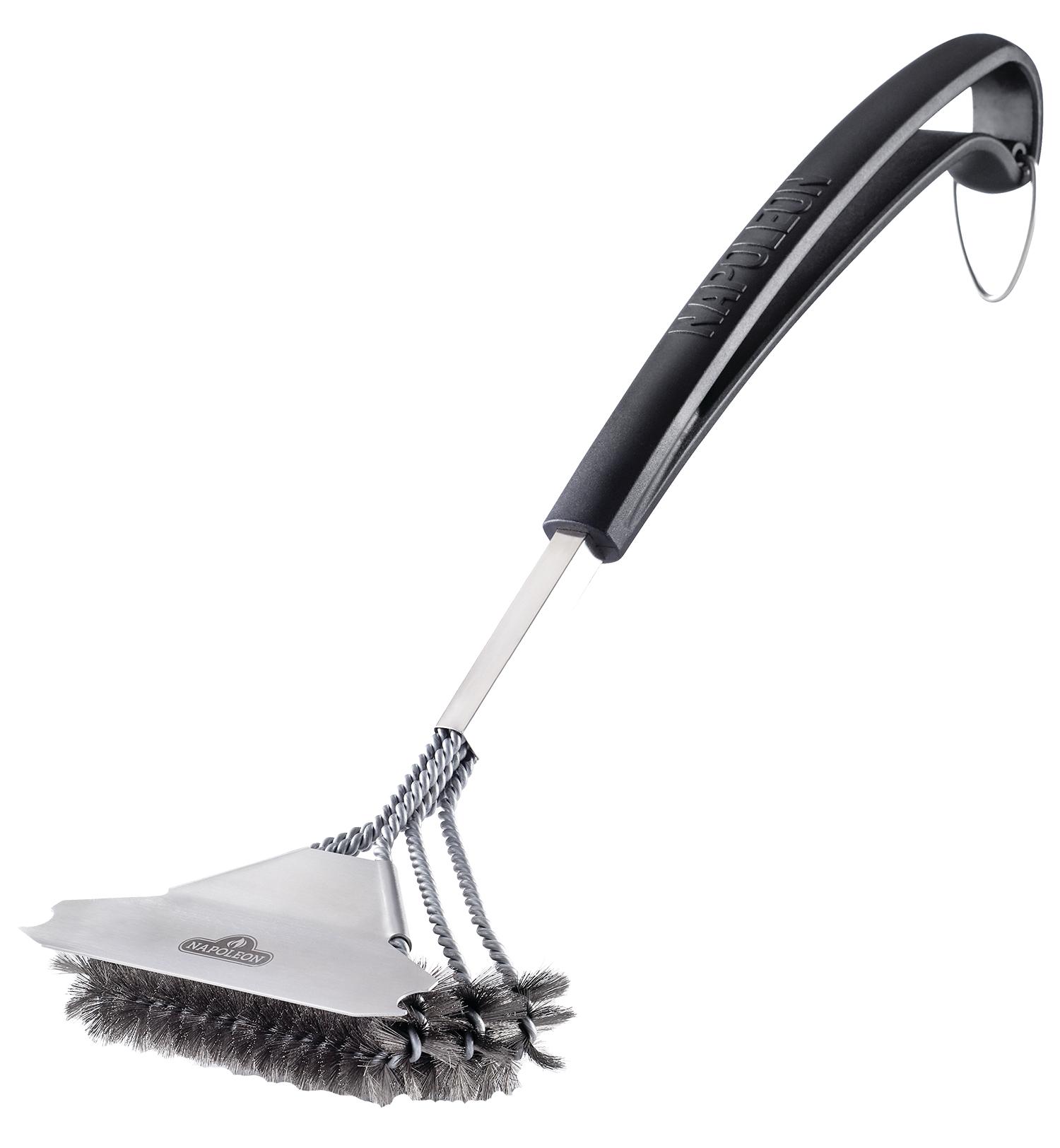 Triple-Row Stainless Steel Grill Brush