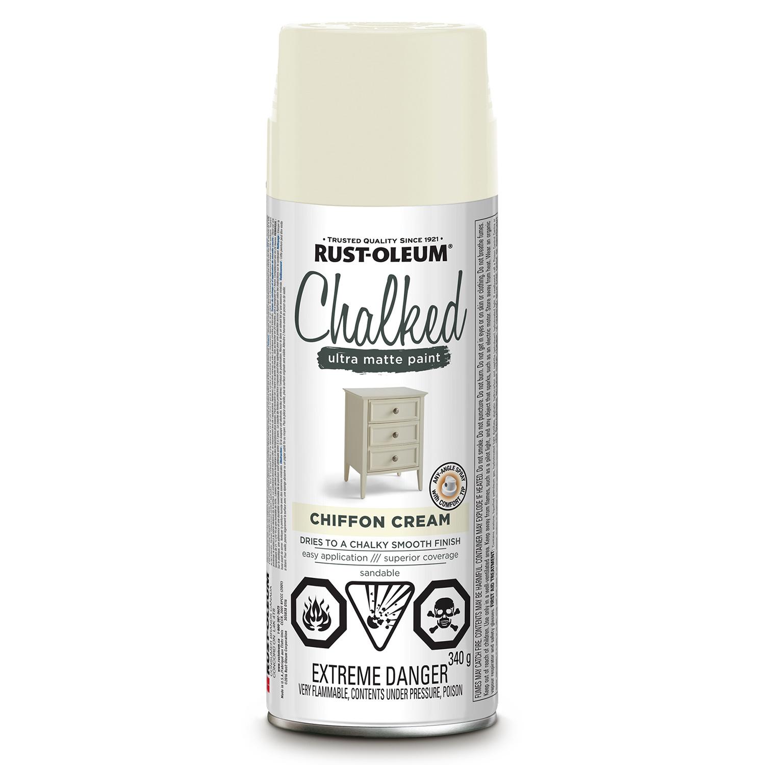 Rust-Oleum Chalked Ultra Matte Spray Paint-Chiffon Cream 340