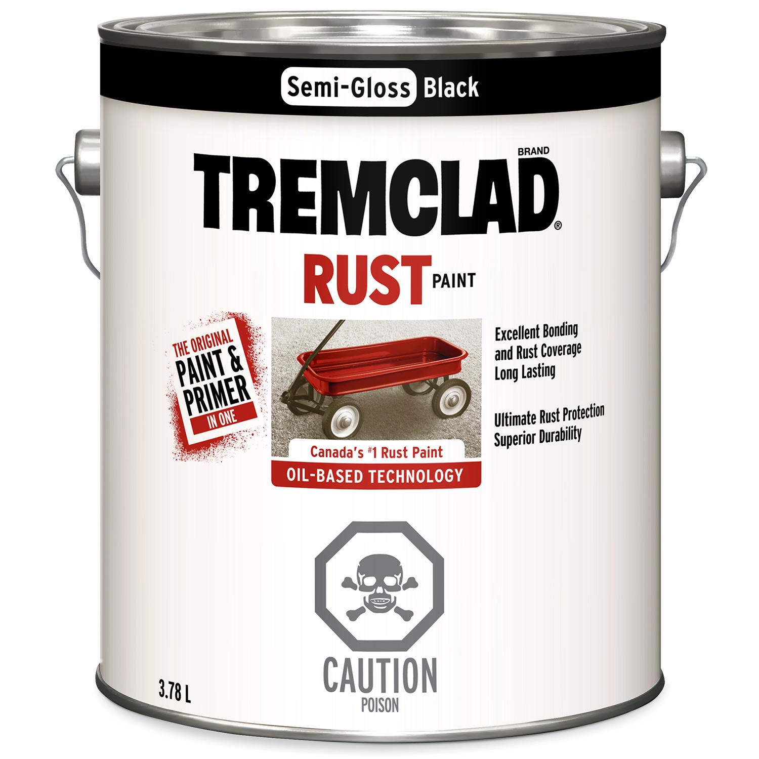 Tremclad Semi-Gloss Alkyd Rust Paint-3.78L
