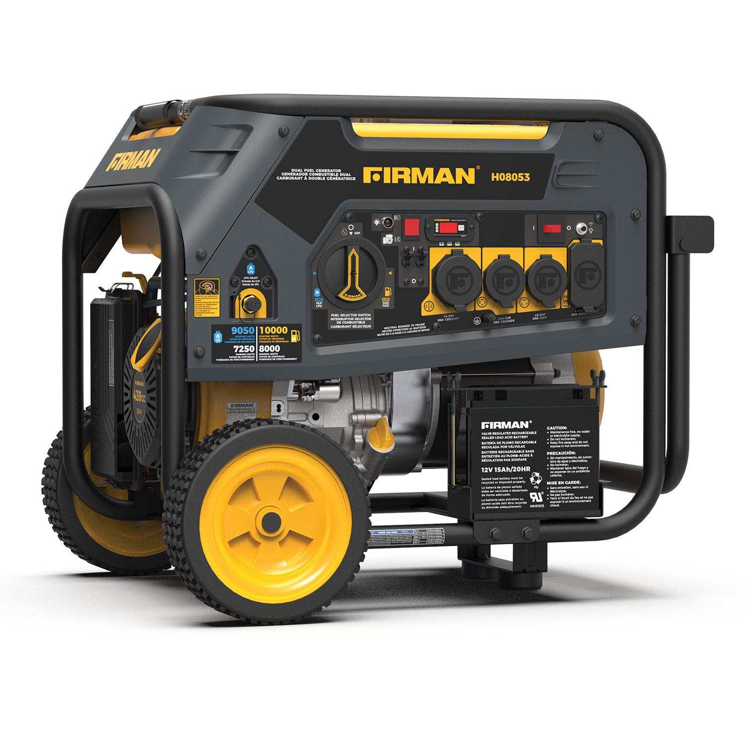 Dual Fuel Portable Generator 10000W Electric Start 120/240V