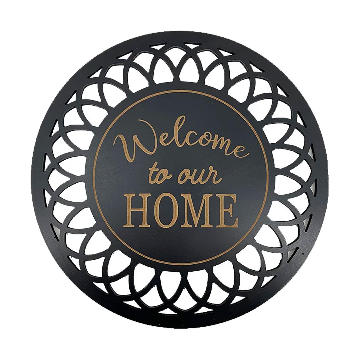 Round Welcome Plaque