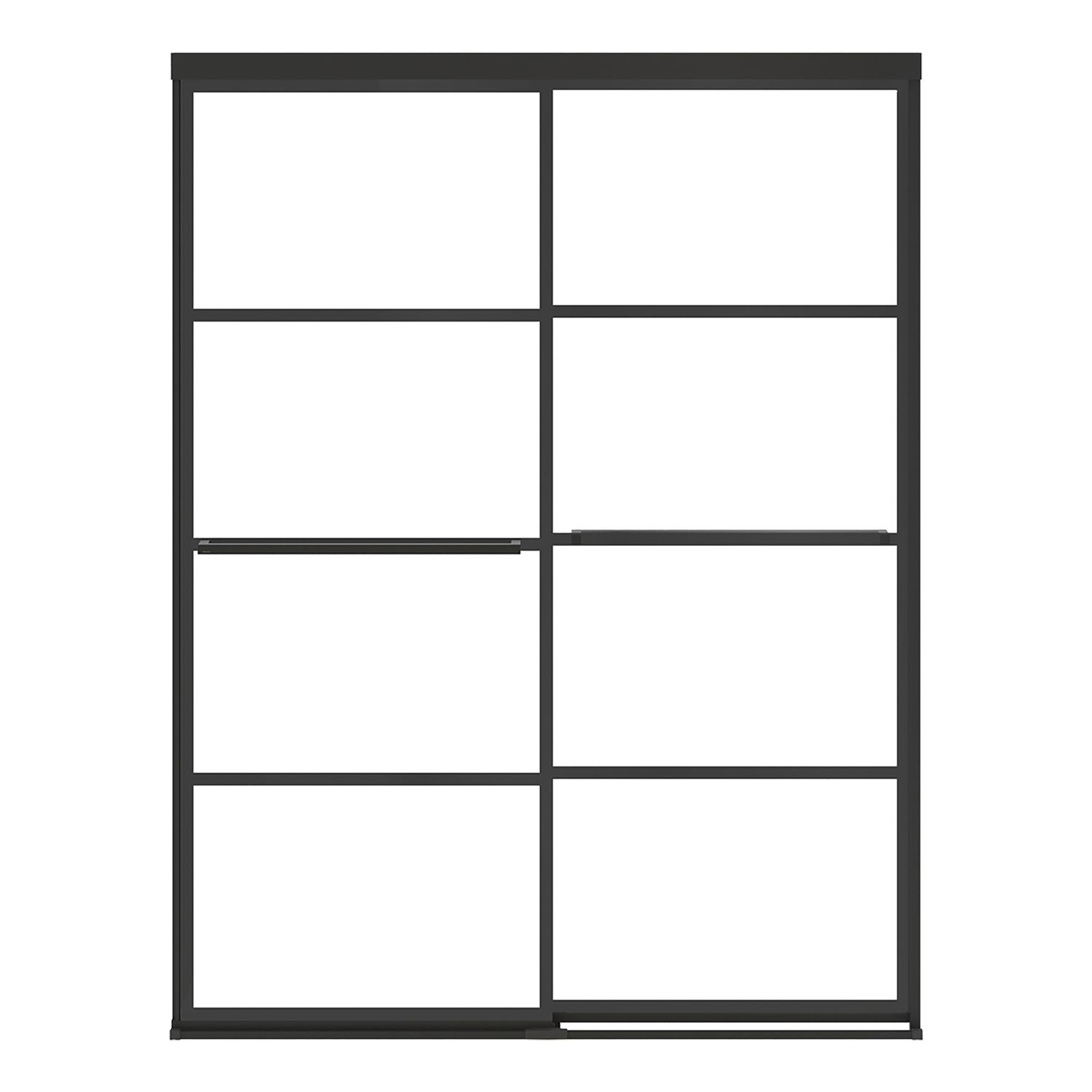 8mm Incognito 56"-59" x 76" Shaker Sliding Shower Door 76