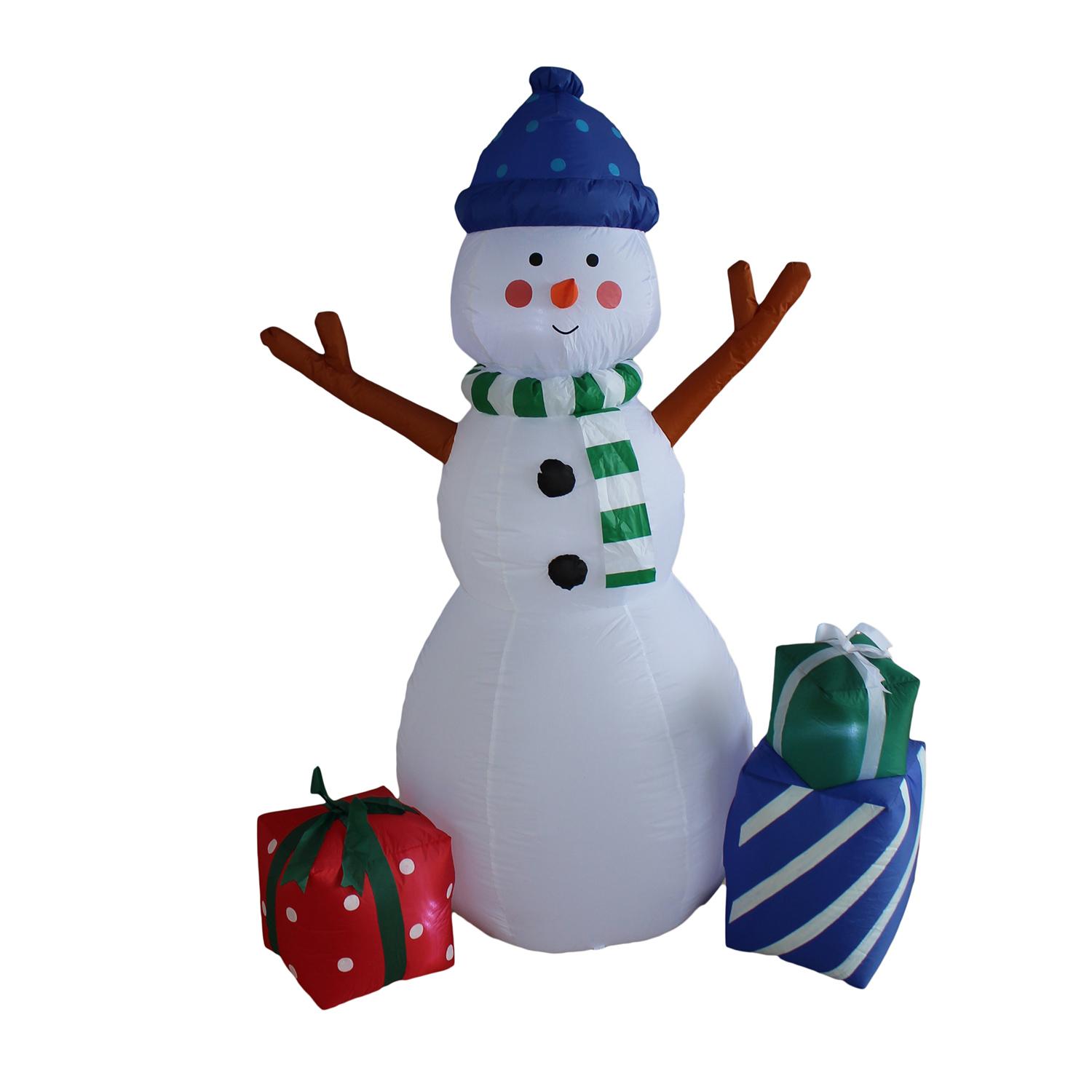 Bonhomme de Neige Gonflable avec Cadeaux 5’