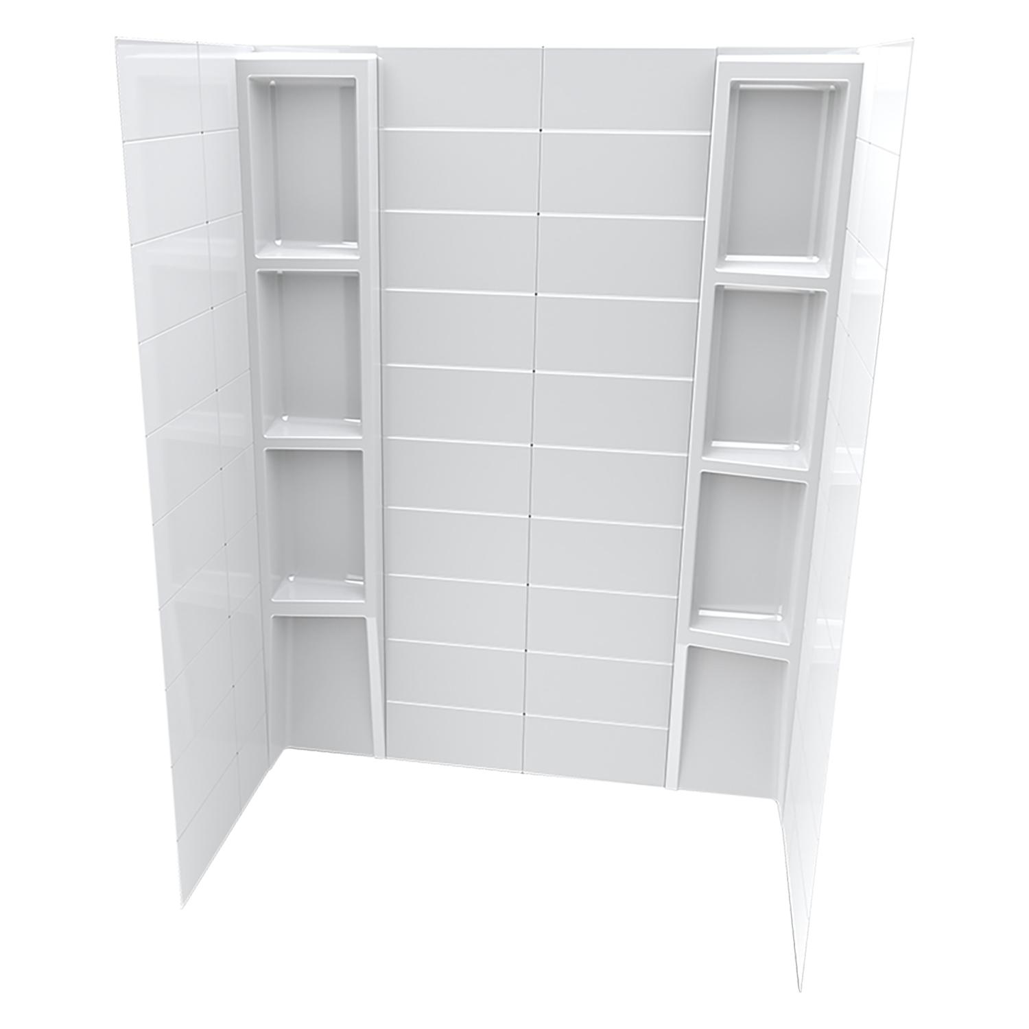 58" Contemporary Subway Acrylic Appliqué Tub Surround