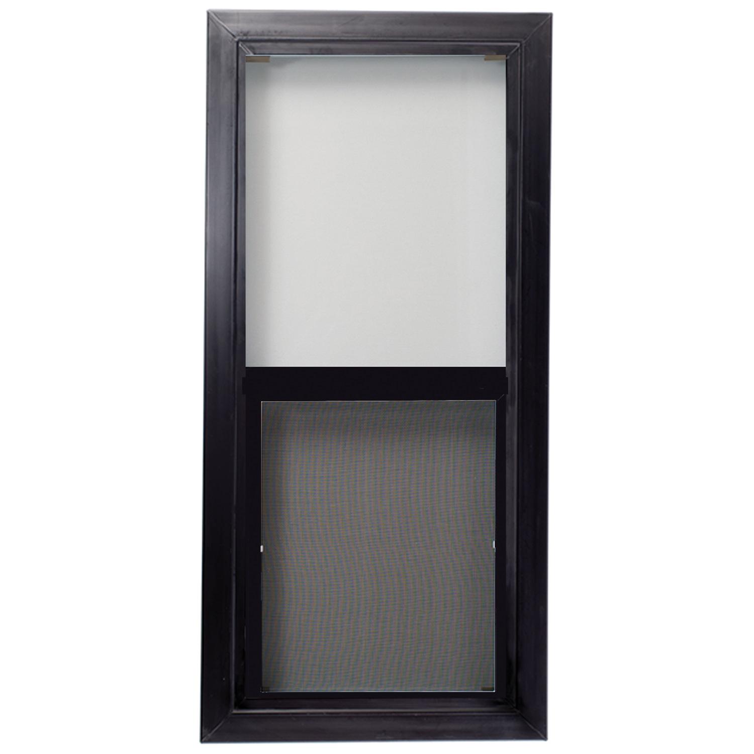 17 x 35 Vented Black PVC Shed Window