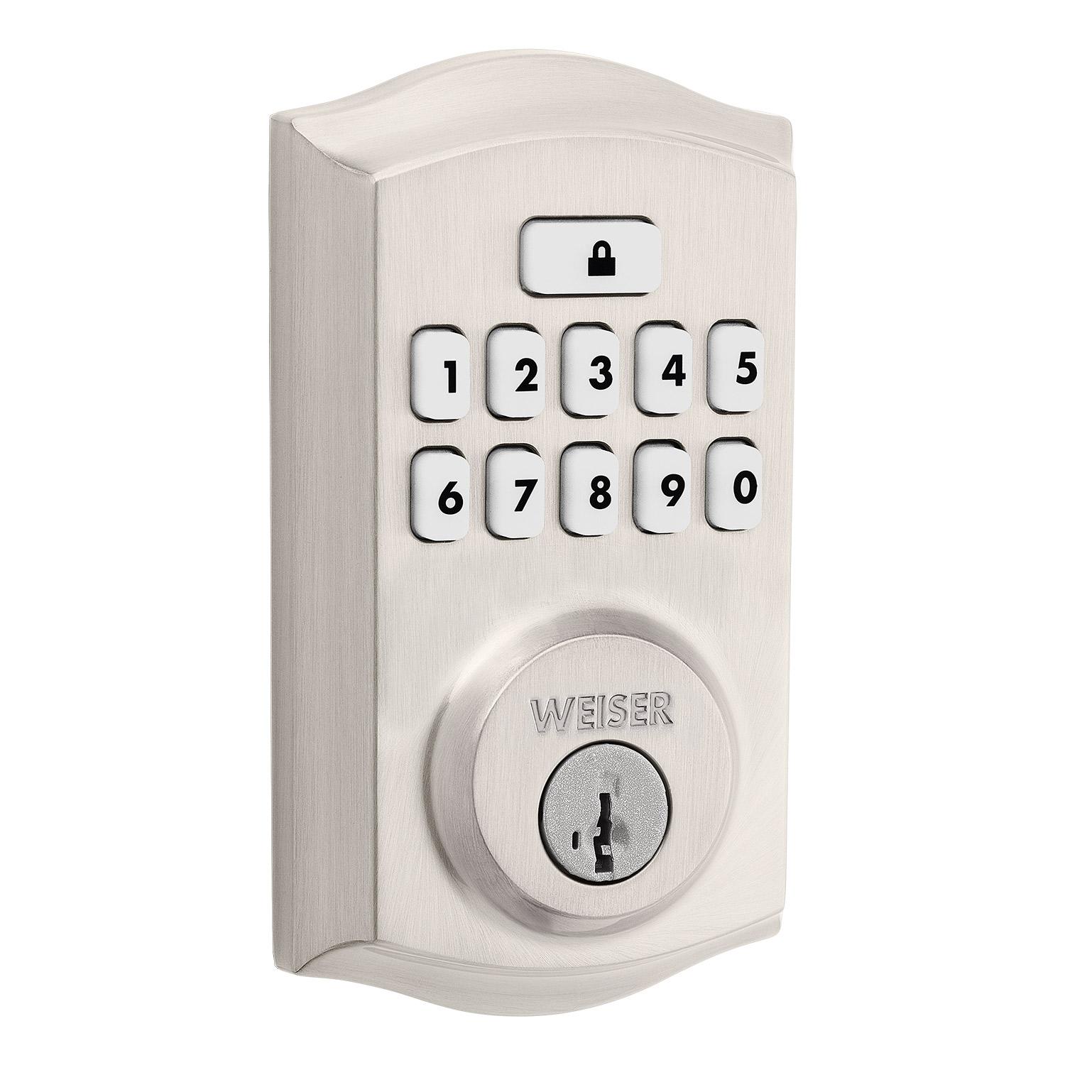 SmartCode Traditional Keypad Electronic Lock-Satin Nickel