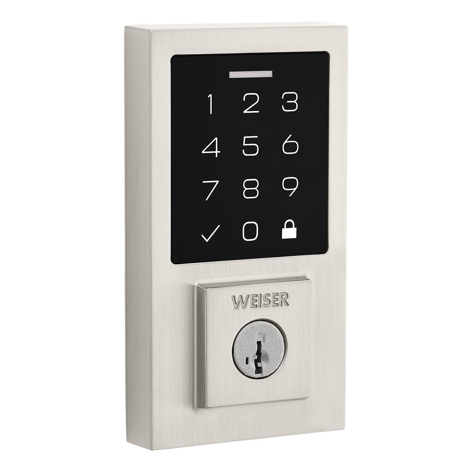 SmartCode Contemporary Touchpad Electronic Lock-Satin Nickel