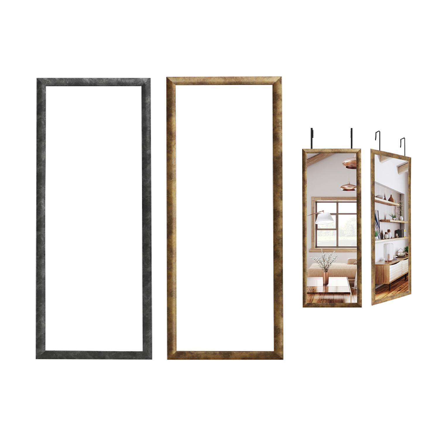 18" x 50" Stylish Modern Over the Door Mirrors
