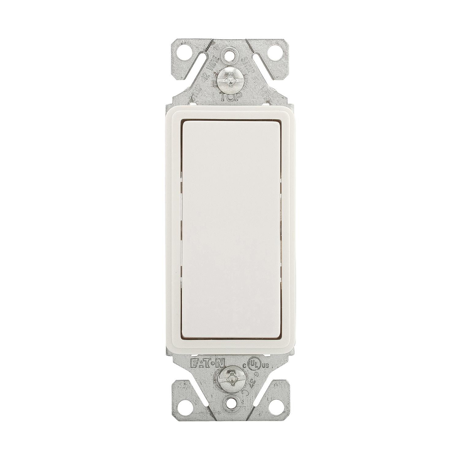 White Decorator Lighted Switch 15A 120/277V 1P