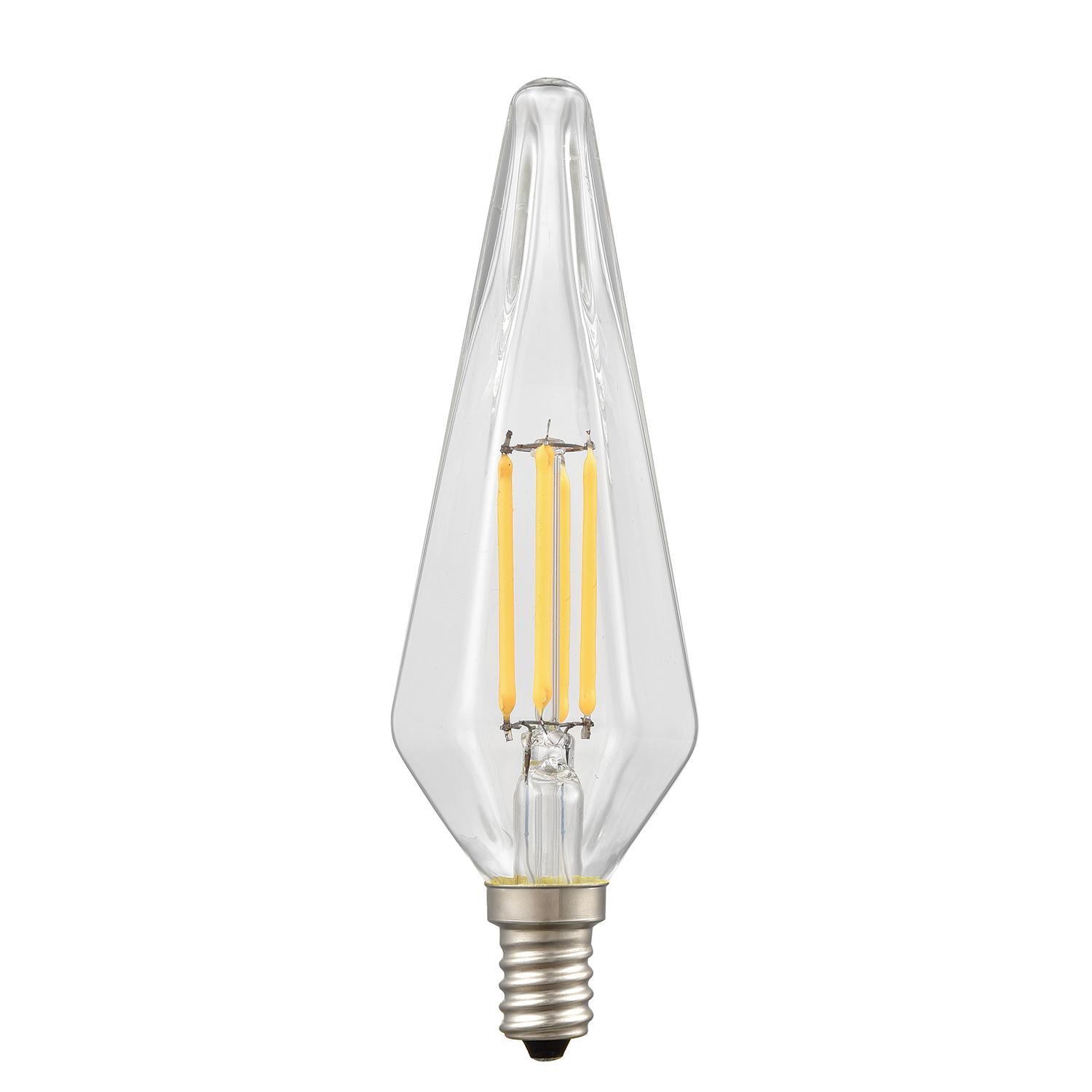 S18 4W 3000K Spear Filament LED Bulb