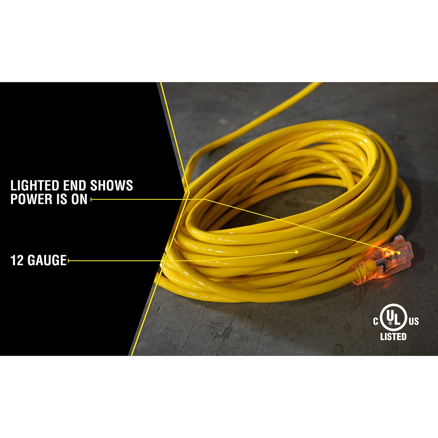 12/3-50' Extension Cord, Single Outlet