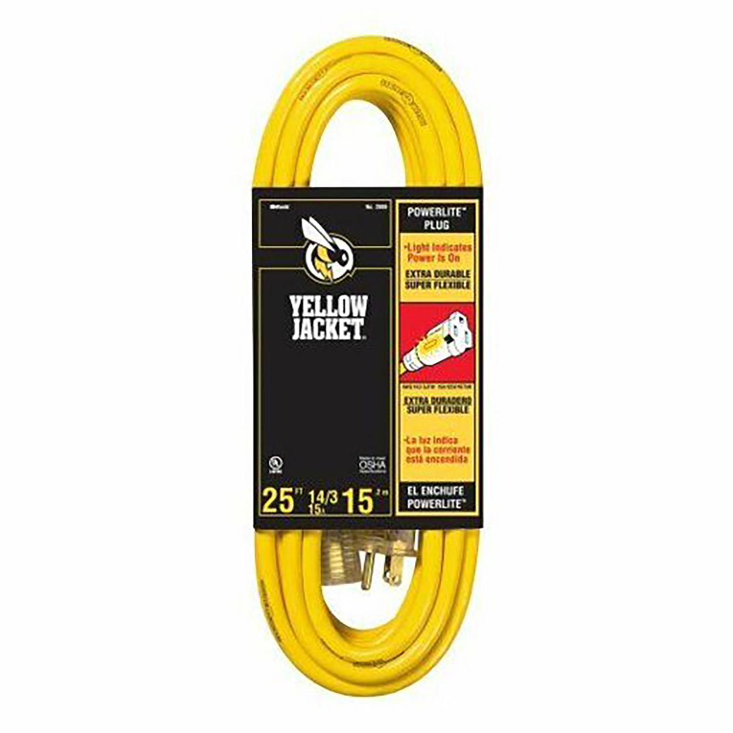 14/3-25' Extension Cord, Single Outlet