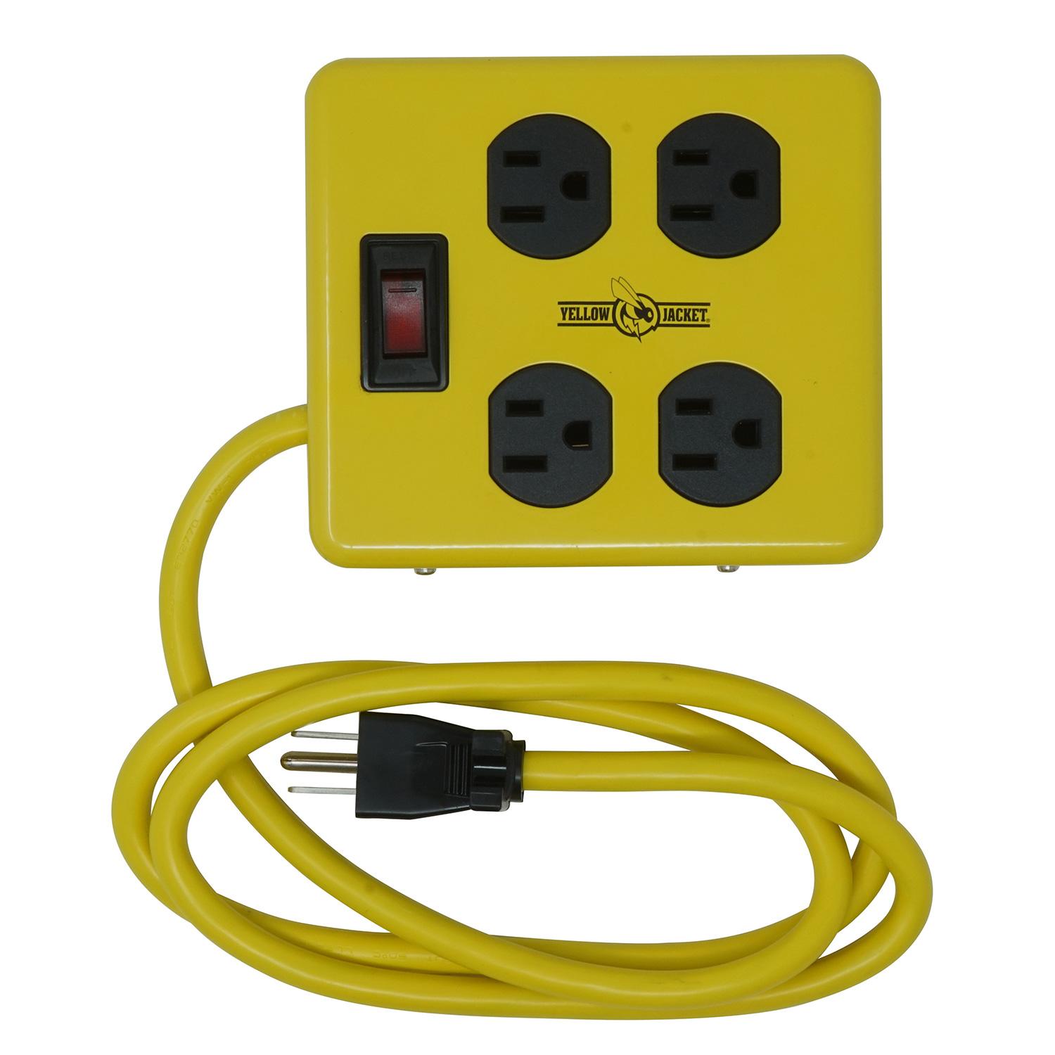 4-Outlet Power Block, 4’ Cord