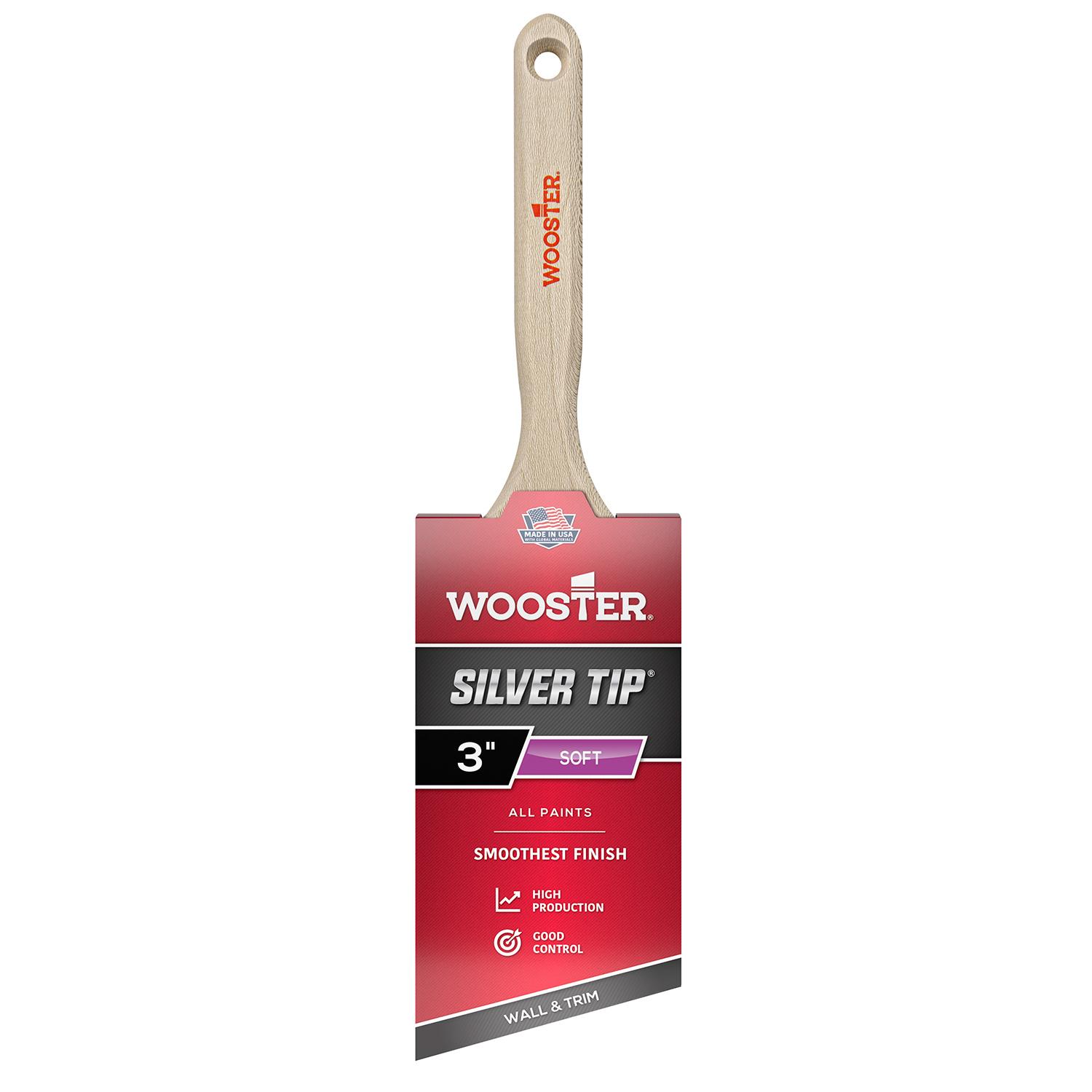 5221 Silver Tip Angle Sash Brush 3"