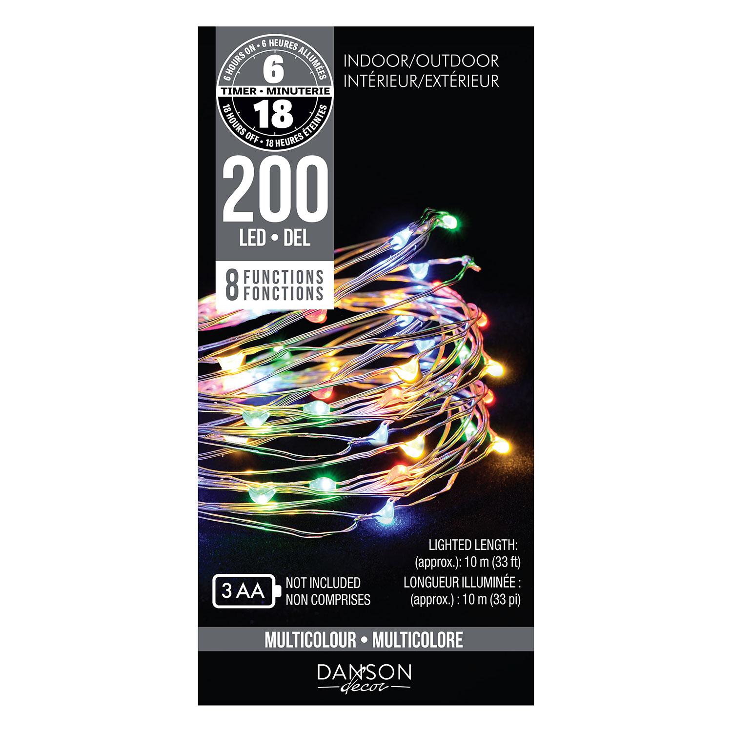 Micro LED Light Set with 200 8 Function Lights