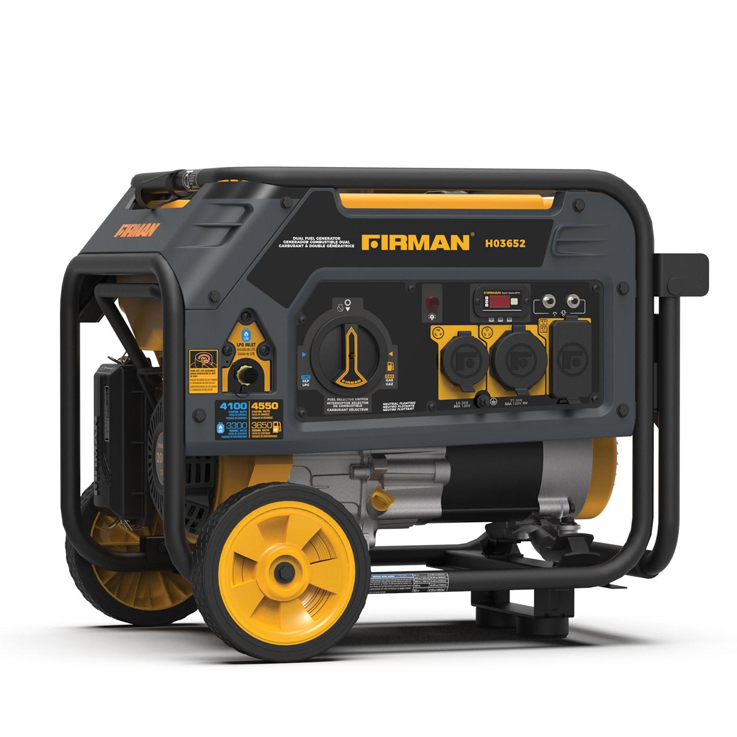 Dual Fuel Portable Generator 3650W Recoil Start