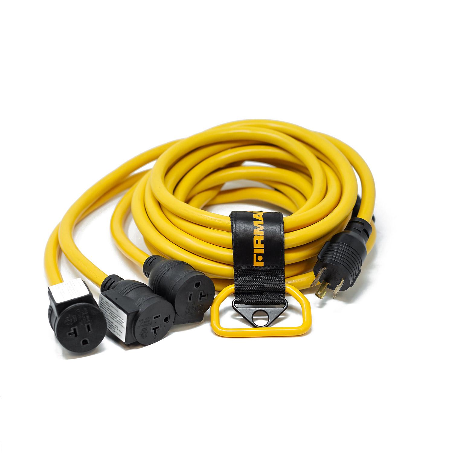 3 Outlet 5-20R, 25' Heavy Duty L5-30P Power Cord