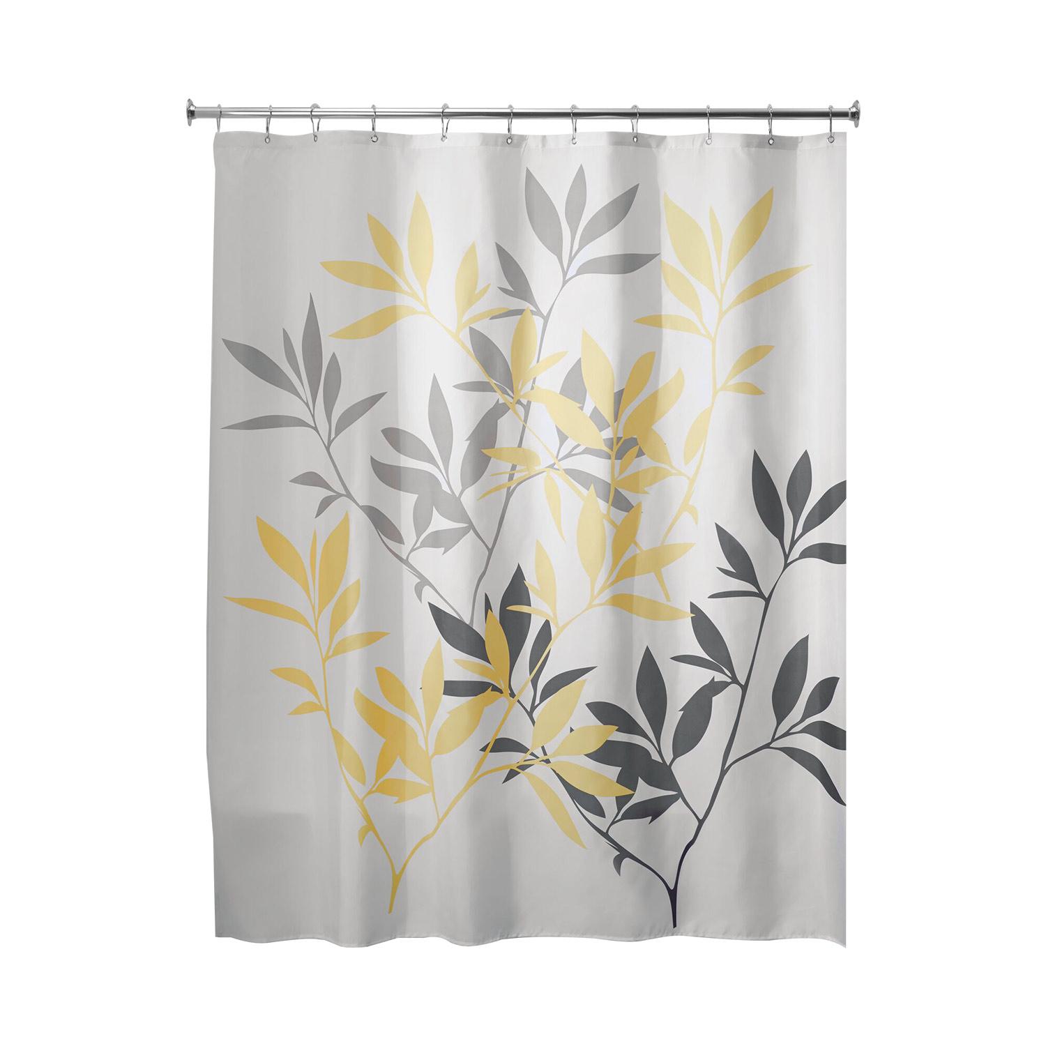 72" x 72"  Polyester Fabric Leaves Shower Curtain