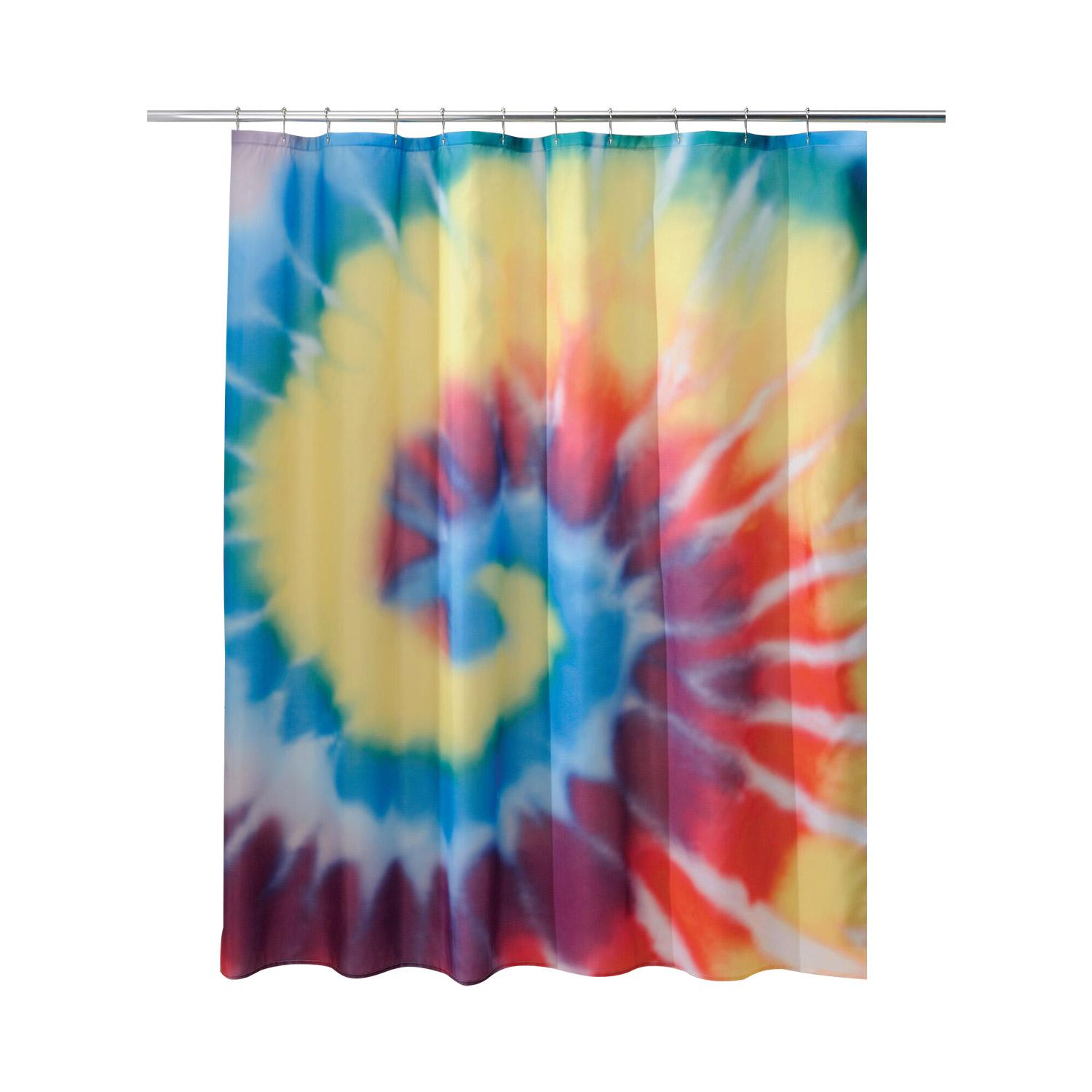  72" x 72"  Polyester Fabric Tie Dye Shower Curtain
