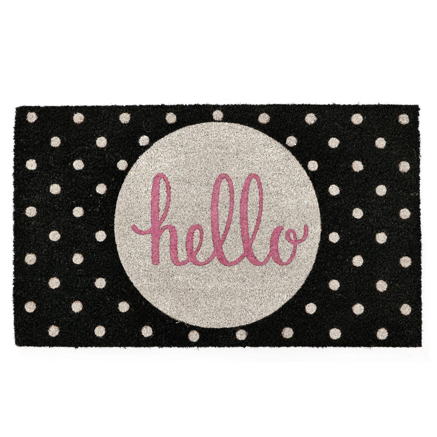 Hello 18" x 30" Coir Mat