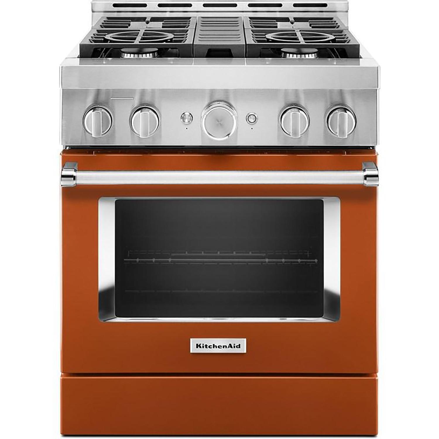 30" Gas Range with Even-Heat™ True Convection Orange