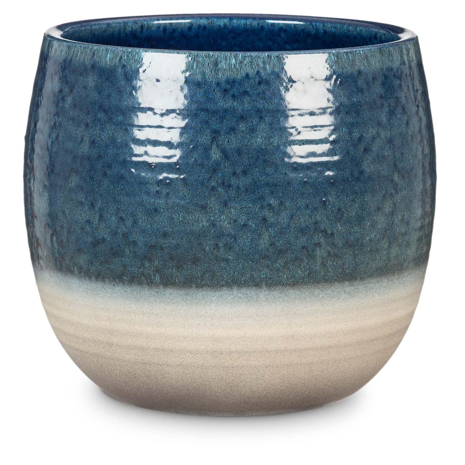 7" Allure Ceramic Pot - Blue