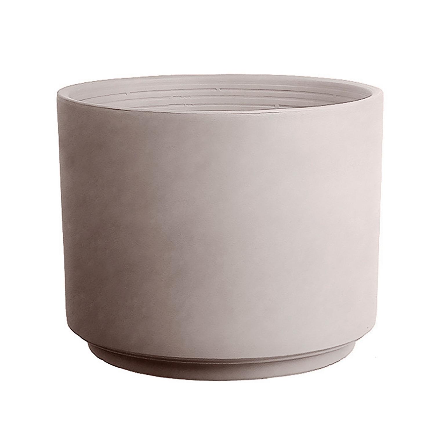10" Cylindro Clay Pot - Gray