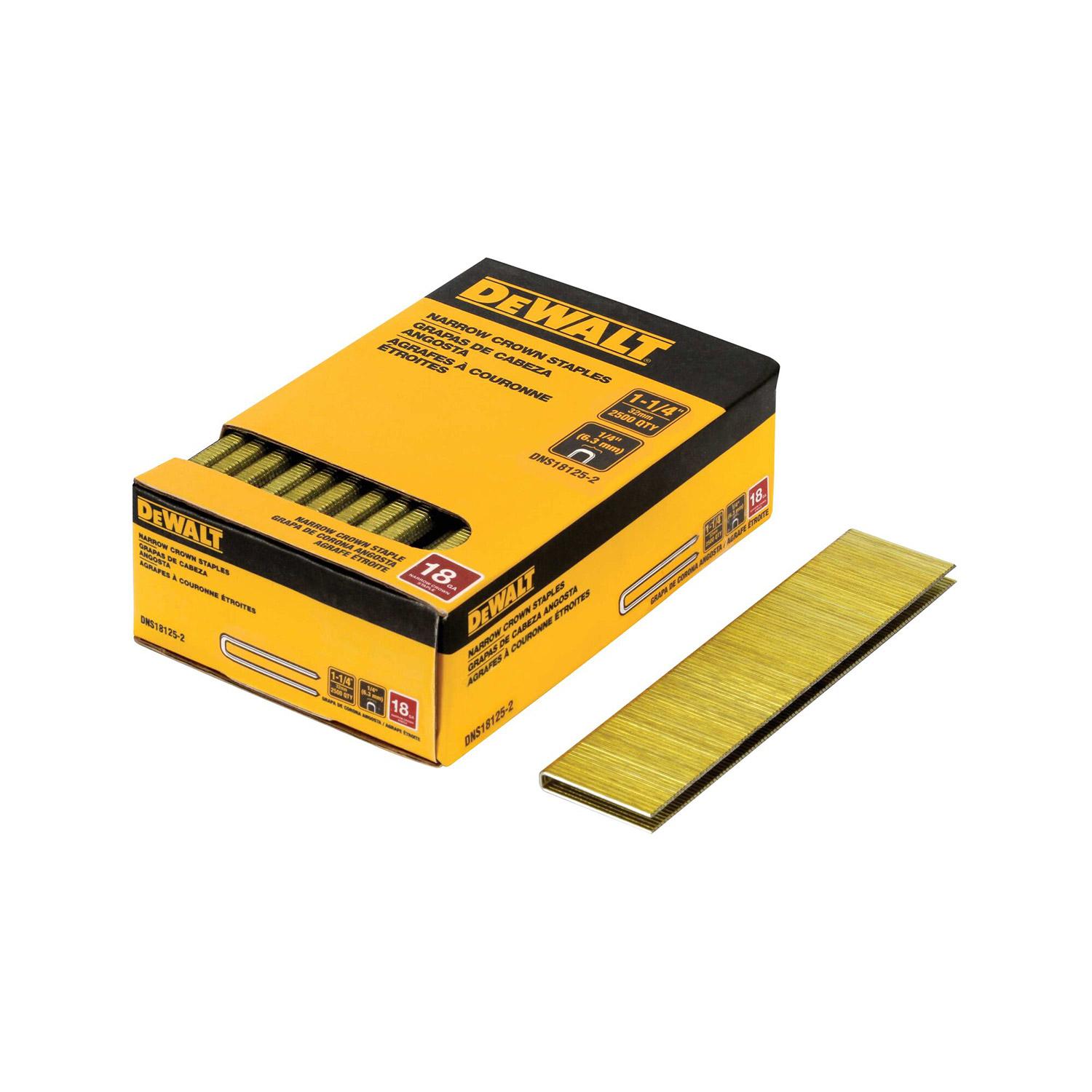1-1/4" x 1/4" Galvanized Narrow Crown Staple
