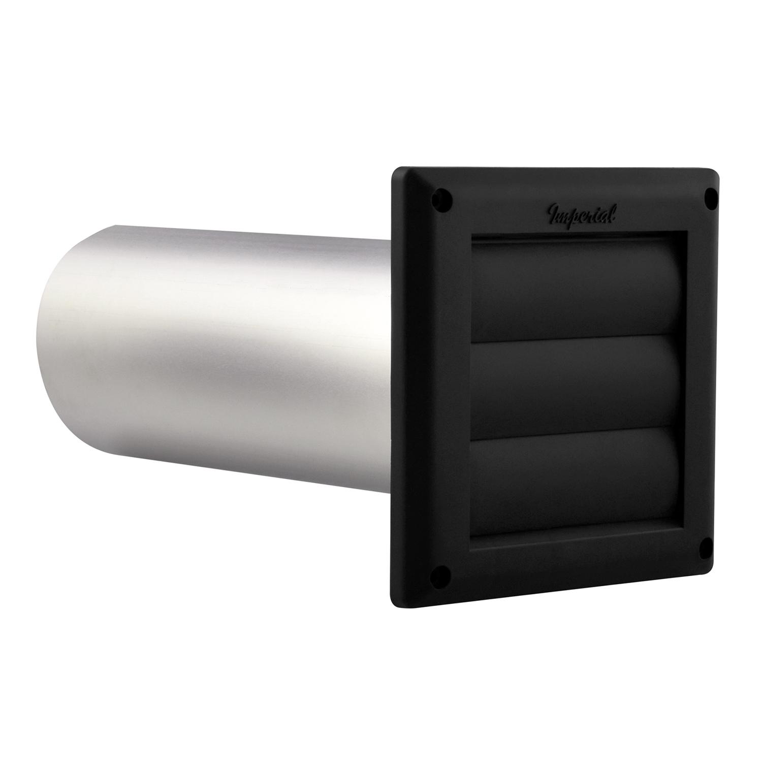 Hotte de ventilation à persiennes 4" Noir