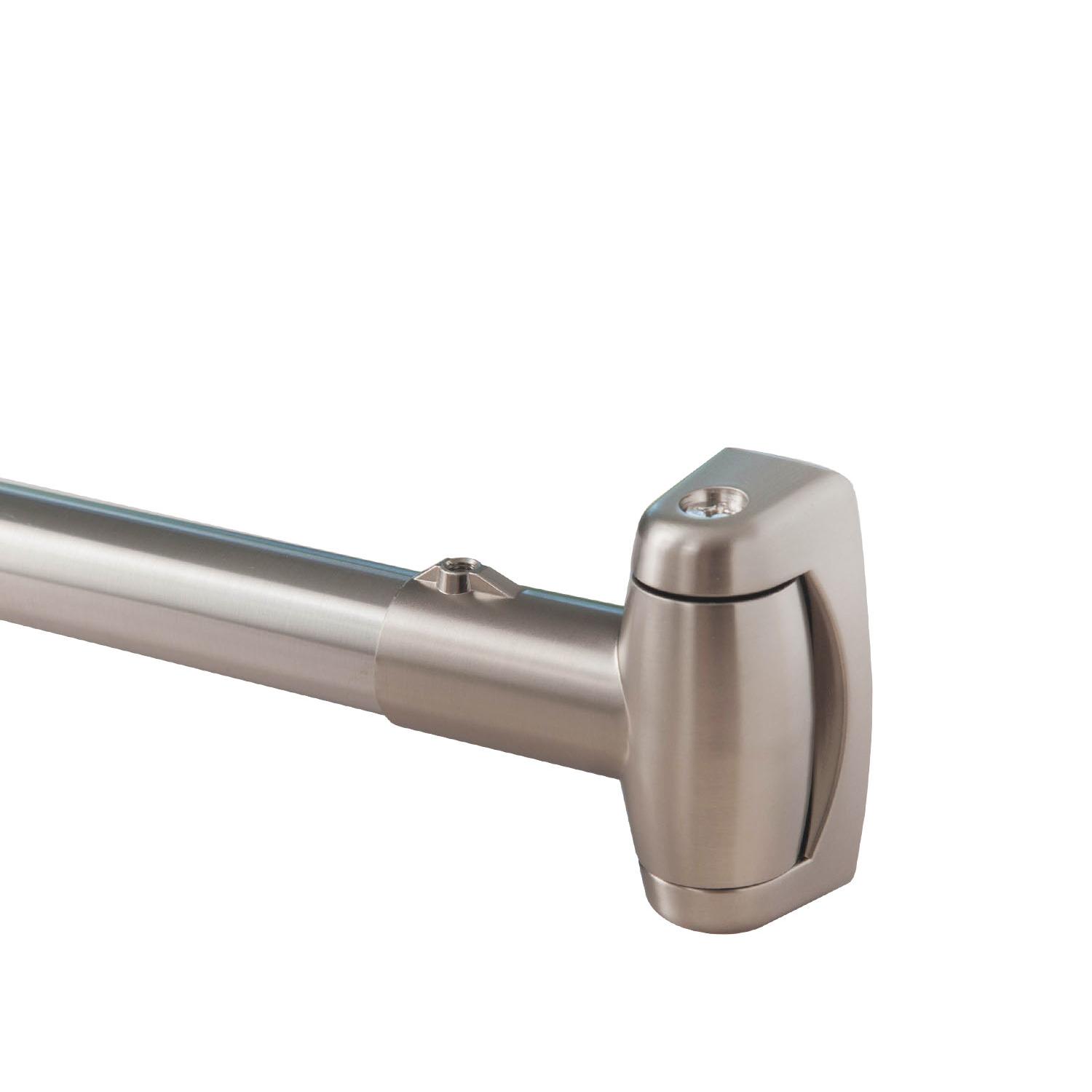 Curved Shower Rod 5' - Concealed Screw Satin Nickel
