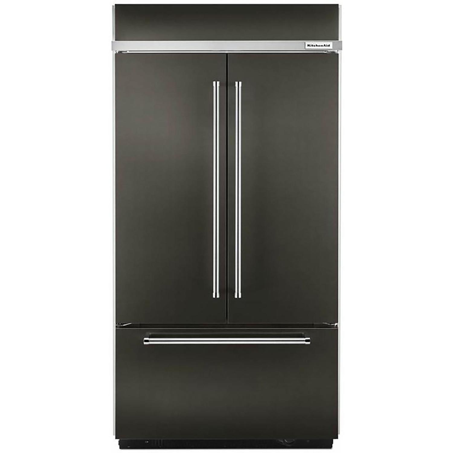 43" 24.2 cu.ft. French 3-Door Refrigerator Black Stainless