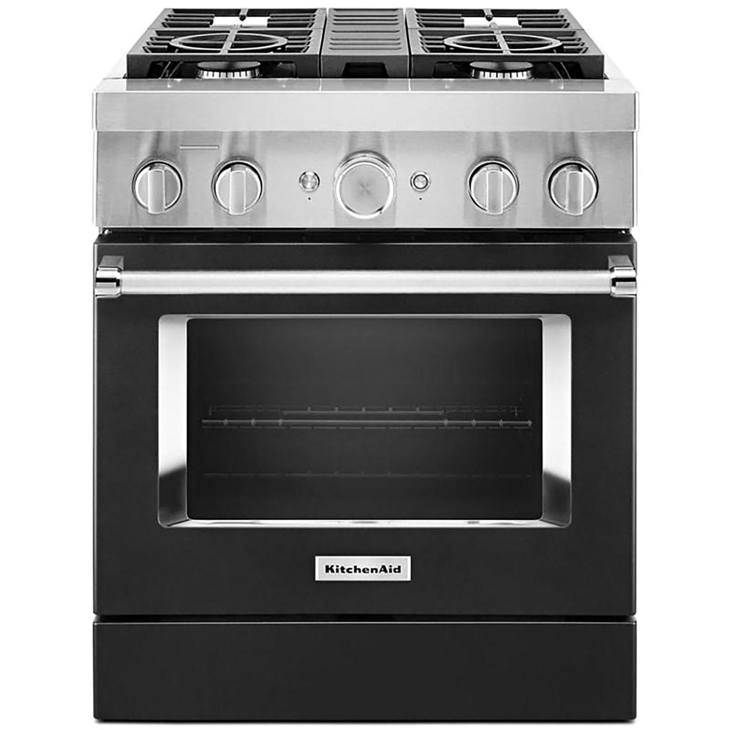 30" Dual Fuel Range w/ Even-Heat™ True Convection Black