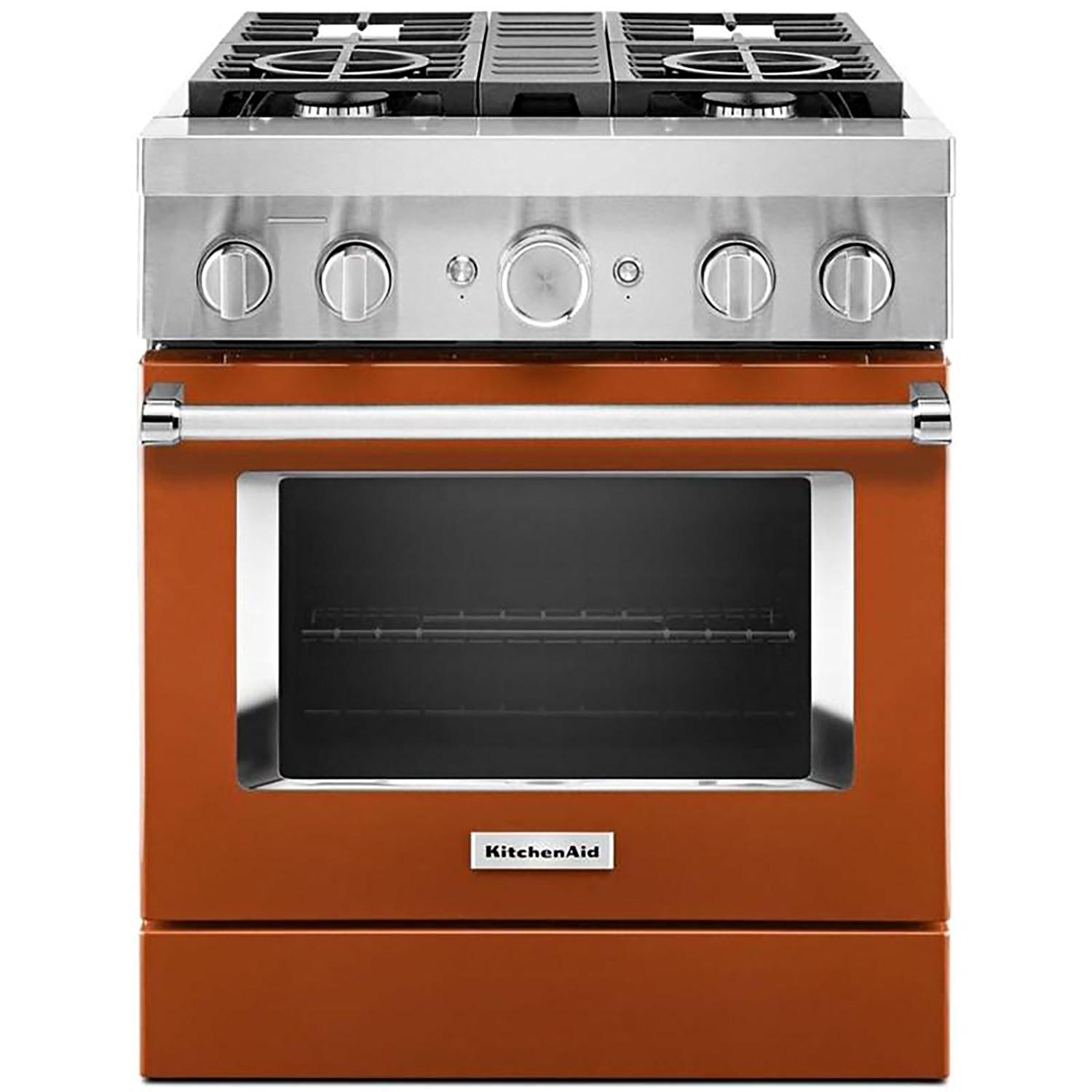 30" Dual Fuel Range w/ Even-Heat™ True Convection Orange