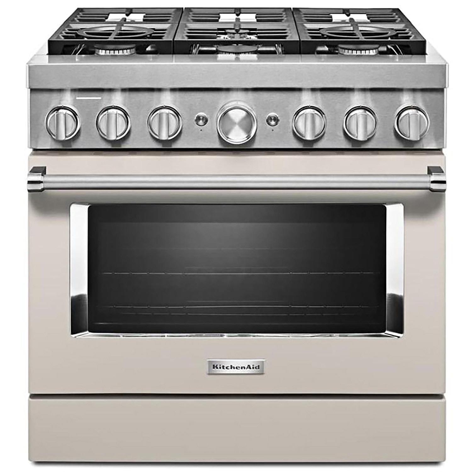 36" Dual Fuel Range with Even-Heat™ True Convection Beige