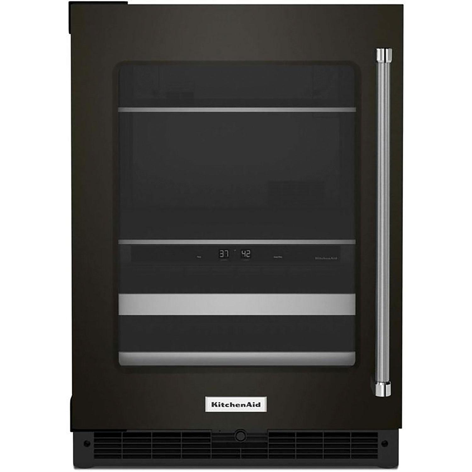 24" Beverage Center With Glass Door & Metal-Front Racks