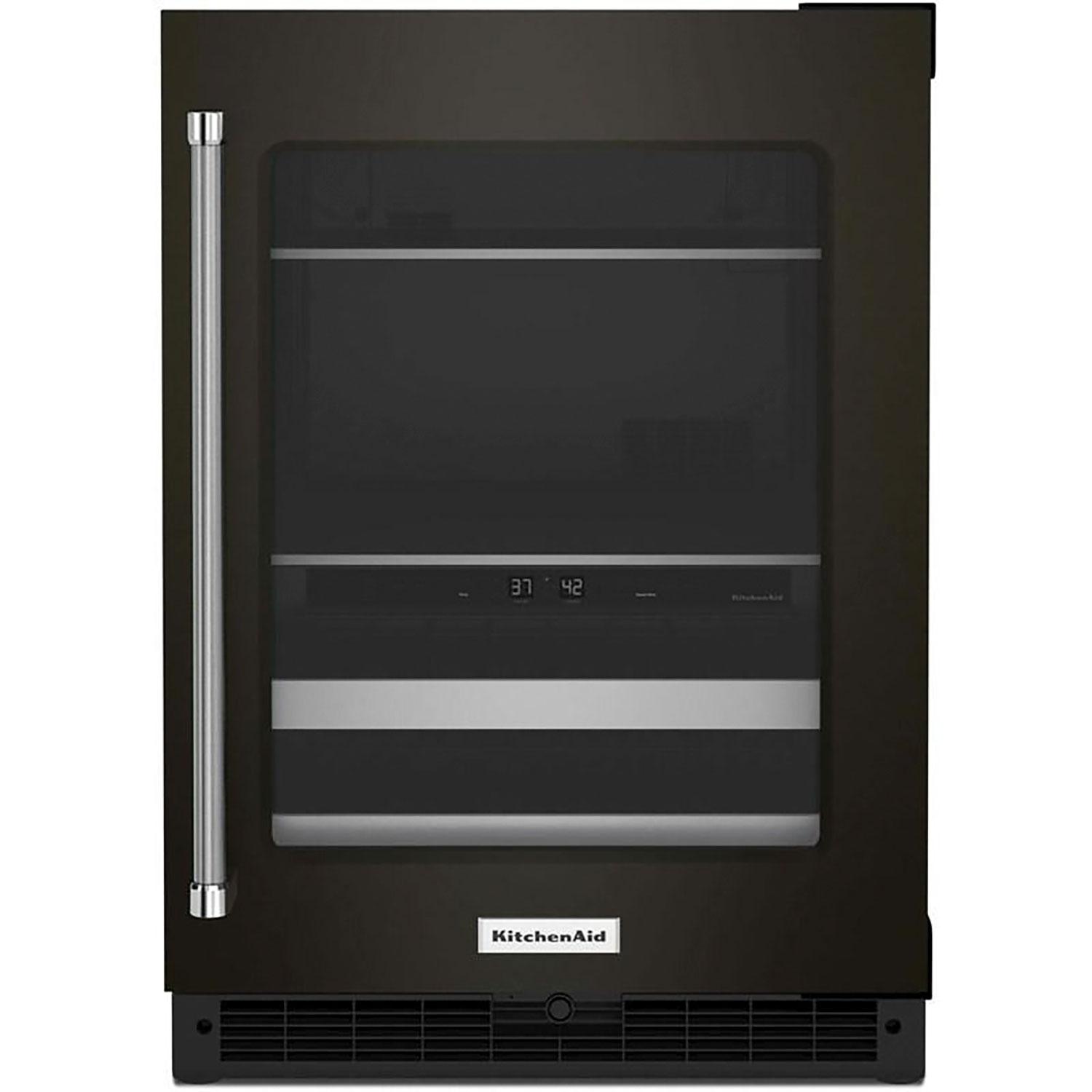 24" Beverage Center With Glass Door & Metal-Front Racks