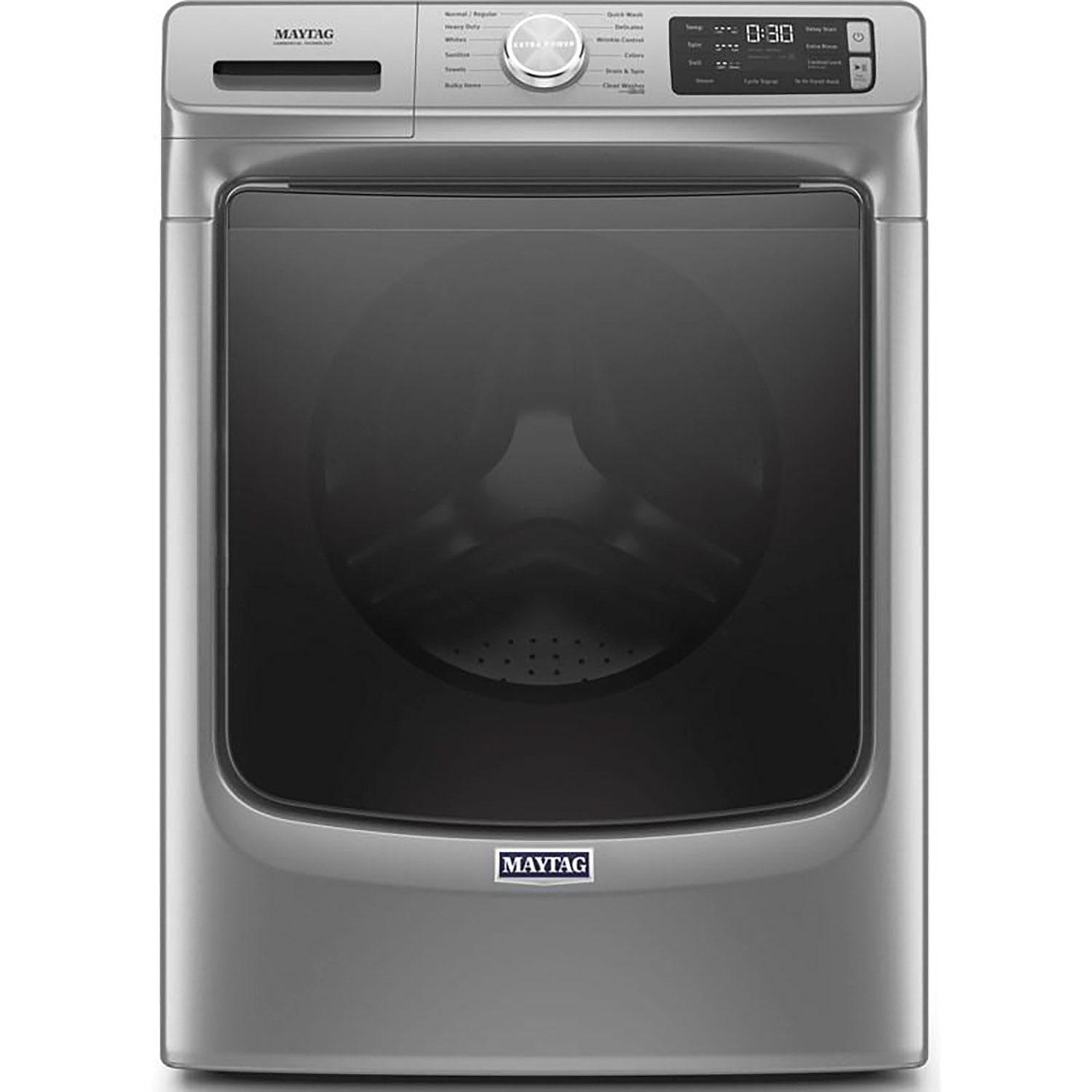 5.5cf Front Loading Washer with Extra Power button Grey