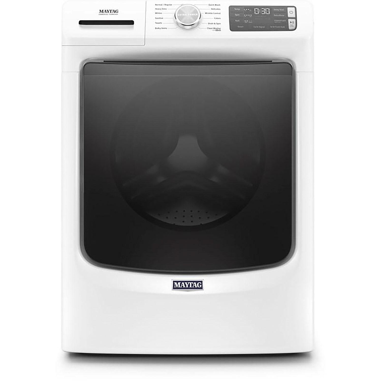 5.5cf Front Loading Washer with Extra Power button White