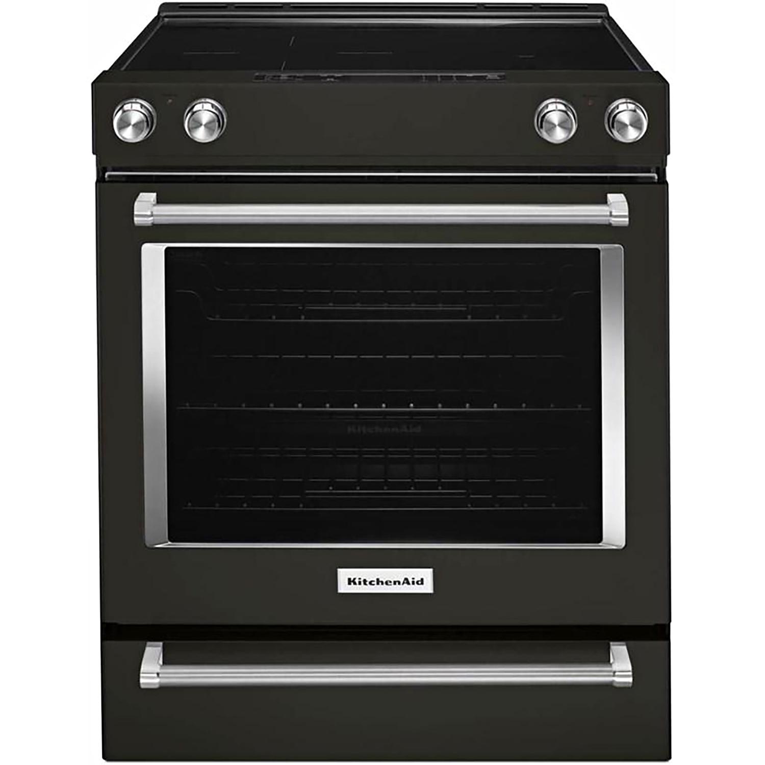30" 6.4cf True Convection Slide-In Electric Range Black SS