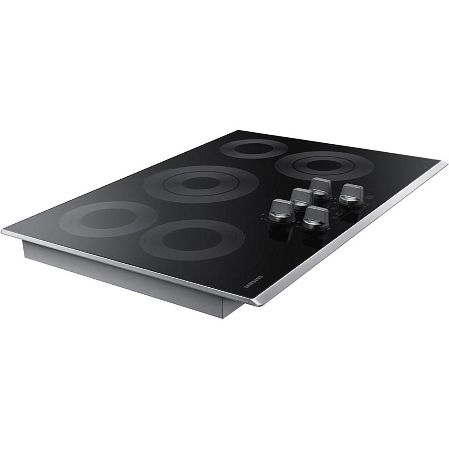 30" 5-Element Smart Electric Cooktop Knob Controls
