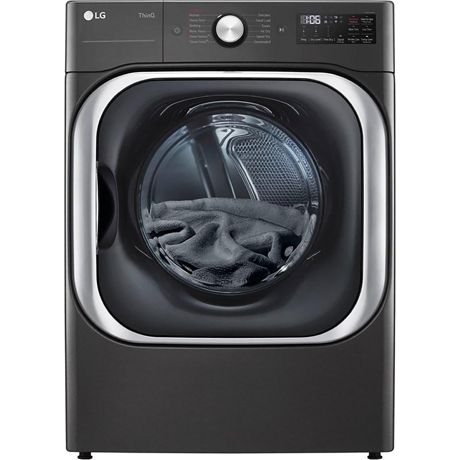 9.0 Cu.Ft. Wi-Fi Enabled Front Load Dryer in Black Steel