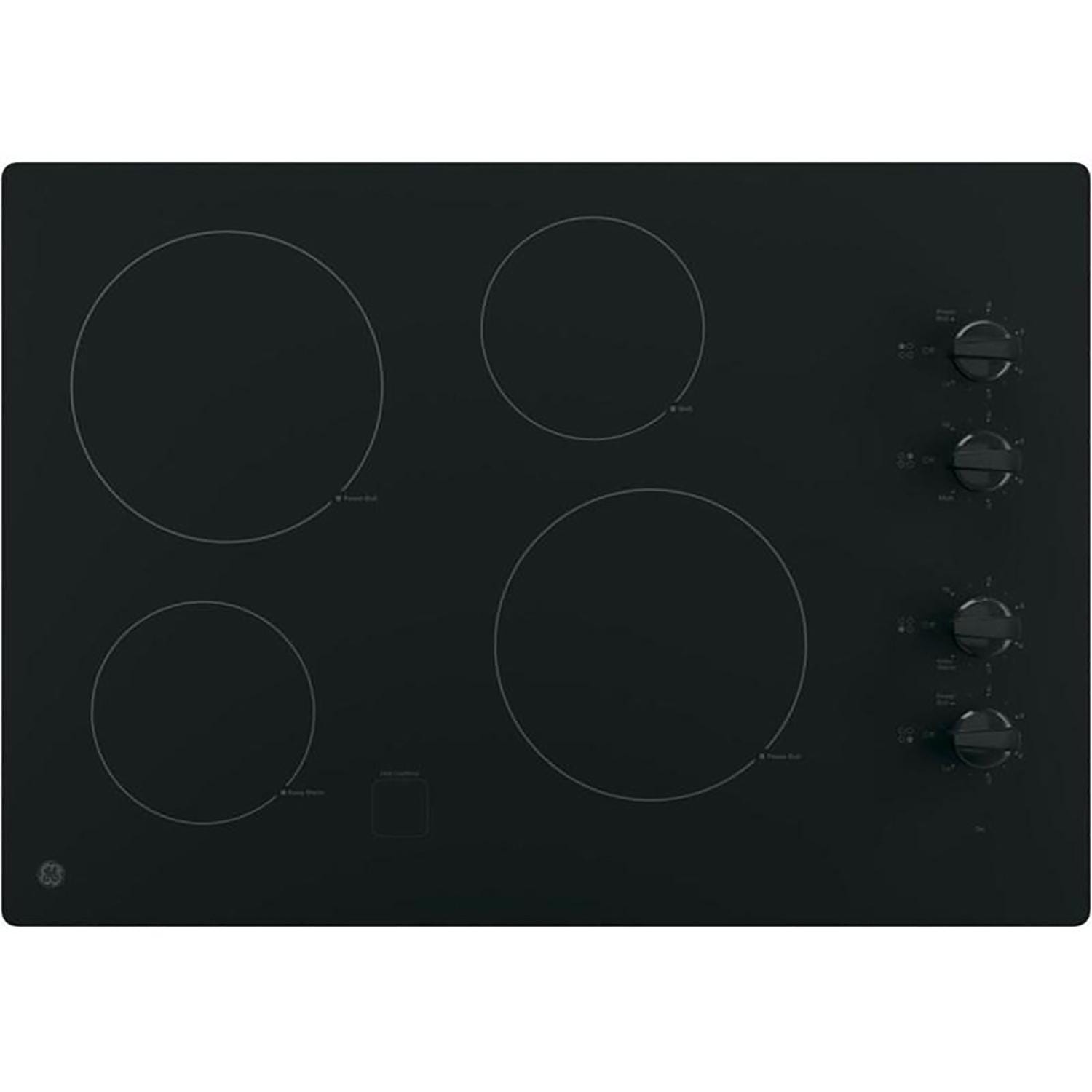 30" Cooktop with 4 Elements including Power Boil Black